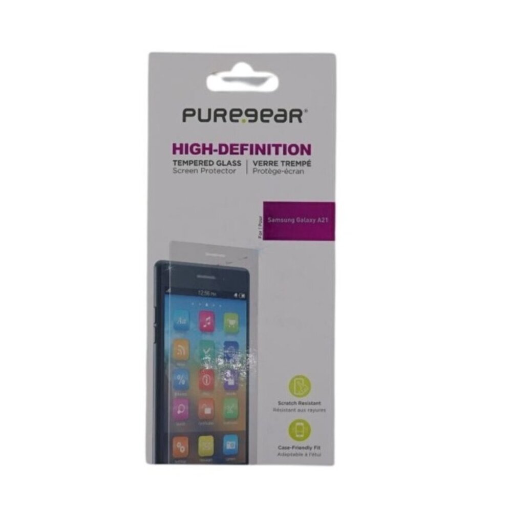 PureGear High Definition Tempered Glass Screen Protector for Samsung Galaxy A21